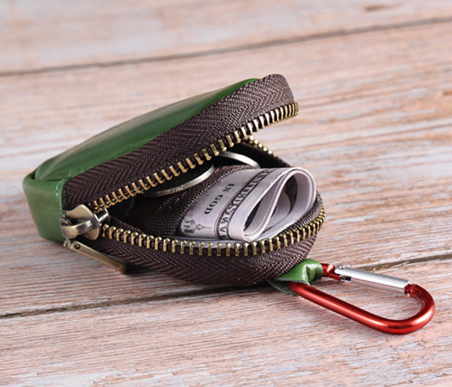 Mens leather coin on sale pouch