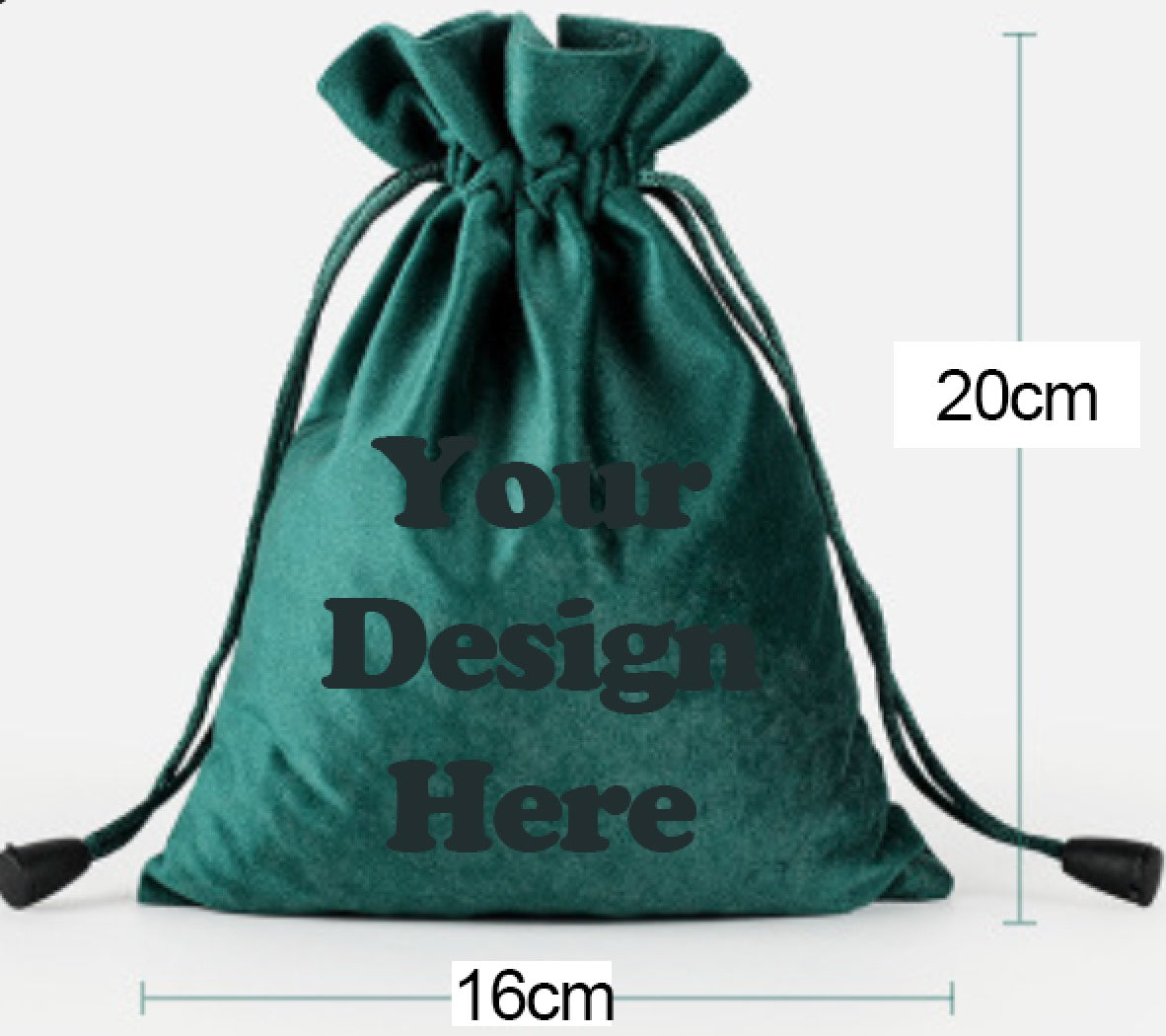 Custom velvet shop drawstring bags