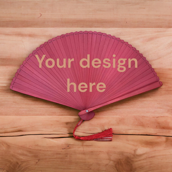 Custom Bamboo fan printing 01