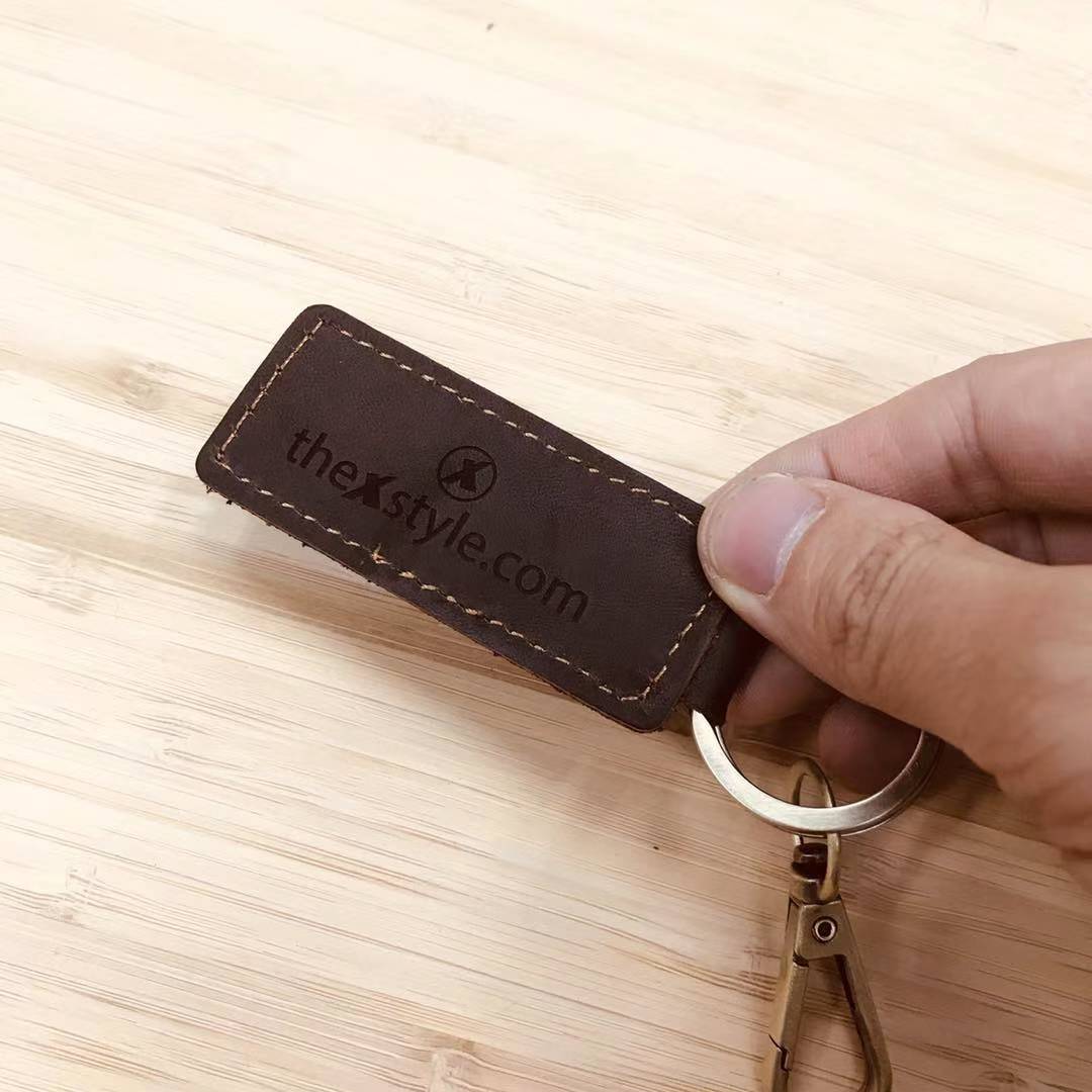 Genuine on sale leather keychain